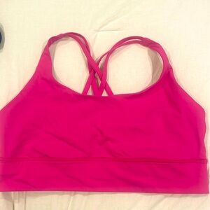 Sonic pink lululemon emerge longline bra size 12